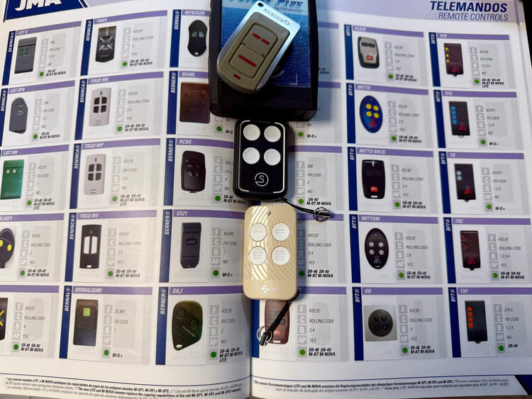 Cerrajería duplicado mandos de garaje